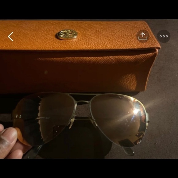 Tory Burch mirrored Aviator Glasses TY6048 - Picture 2 of 3